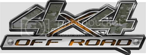 5.5"x14" 4x4 block style digital green high resolution truck bed or car side vinyl graphic decals.