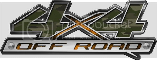 5.5"x14" 4x4 block style traditional green high resolution truck bed or car side vinyl graphic decals.