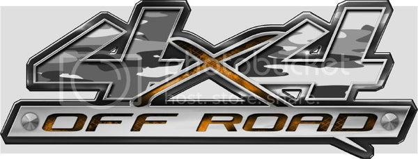 5.5"x14" 4x4 block style traditional urban high resolution truck bed or car side vinyl graphic decals.