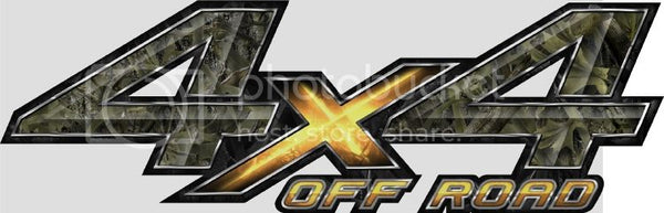 5.75"x18" 4x4 off road marshland high resolution truck bed or car side vinyl graphic decals.