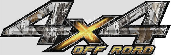 5.75"x18" 4x4 off road snowstorm high resolution truck bed or car side vinyl graphic decals.