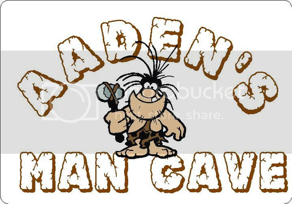 AADEN Man Cave 9"x12" Aluminum novelty parking sign wall decor.