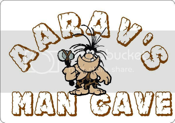 AARAV Man Cave 9"x12" Aluminum novelty parking sign wall decor.