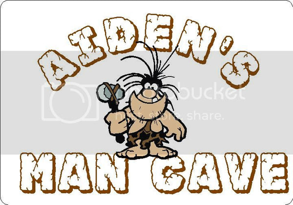 AIDEN Man Cave 9"x12" Aluminum novelty parking sign wall decor.