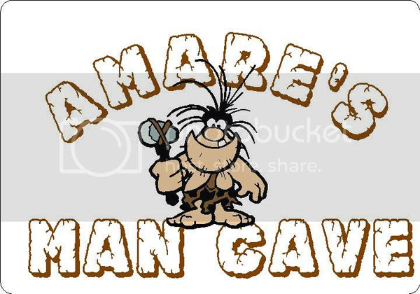 AMARE Man Cave 9"x12" Aluminum novelty parking sign wall decor.