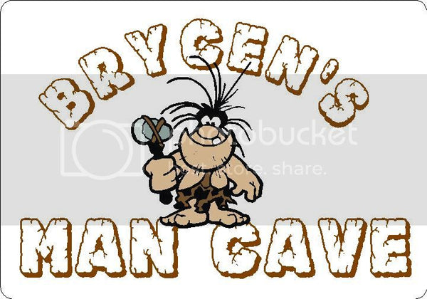 BRYCEN Man Cave 9"x12" Aluminum novelty parking sign wall decor.