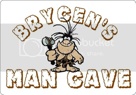 BRYCEN Man Cave 9"x12" Aluminum novelty parking sign wall decor.
