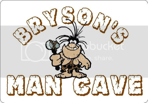 BRYSON Man Cave 9"x12" Aluminum novelty parking sign wall decor.