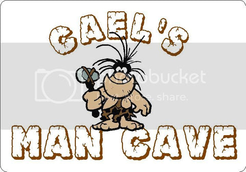 CAEL Man Cave 9"x12" Aluminum novelty parking sign wall decor.