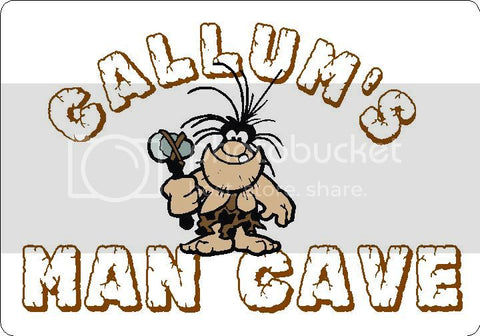 CALLUM Man Cave 9"x12" Aluminum novelty parking sign wall decor.
