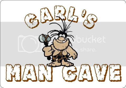 CARL Man Cave 9"x12" Aluminum novelty parking sign wall decor.
