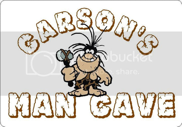 CARSON Man Cave 9"x12" Aluminum novelty parking sign wall decor.