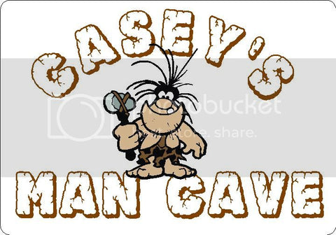 CASEY Man Cave 9"x12" Aluminum novelty parking sign wall decor.