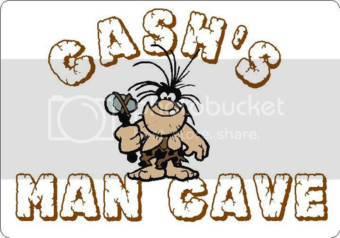 CASH Man Cave 9"x12" Aluminum novelty parking sign wall decor.