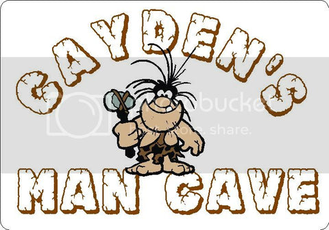 CAYDEN Man Cave 9"x12" Aluminum novelty parking sign wall decor.