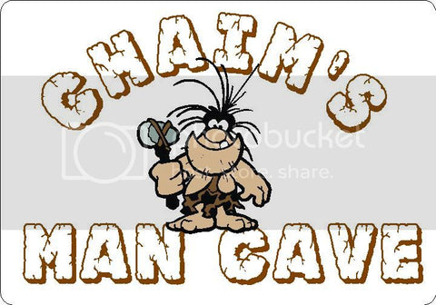 CHAIM Man Cave 9"x12" Aluminum novelty parking sign wall decor.