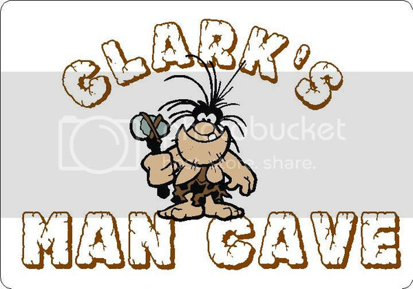 CLARK Man Cave 9"x12" Aluminum novelty parking sign wall decor.