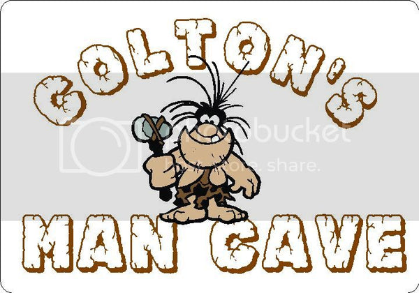 COLTON Man Cave 9"x12" Aluminum novelty parking sign wall decor.