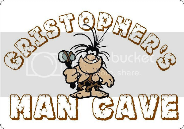CRISTOPHER Man Cave 9"x12" Aluminum novelty parking sign wall decor.