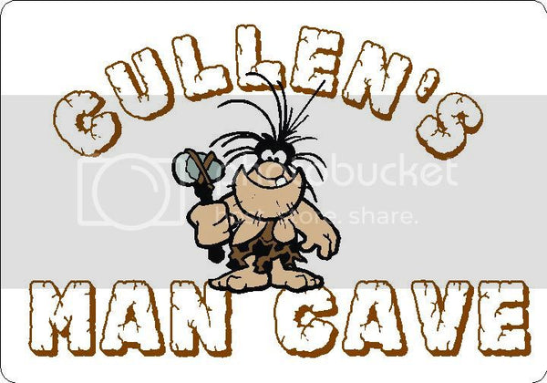 CULLEN Man Cave 9"x12" Aluminum novelty parking sign wall decor.