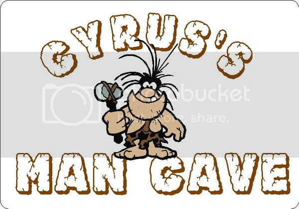 CYRUS Man Cave 9"x12" Aluminum novelty parking sign wall decor.