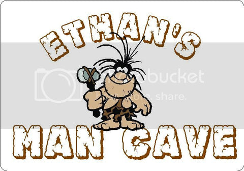 ETHAN Man Cave 9"x12" Aluminum novelty parking sign wall decor.