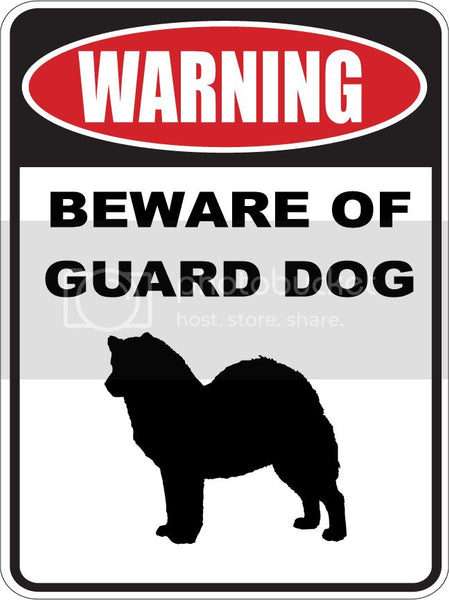 9"X12" WARNING BEWARE OF GUARD DOG   ALASKAN MALAMUTE   dog lover aluminum novelty street sign.