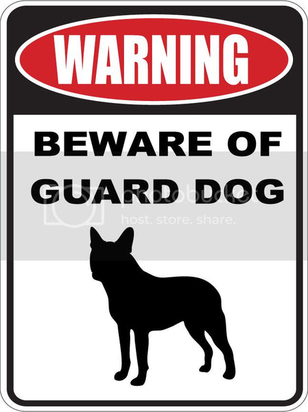 9"X12" WARNING BEWARE OF GUARD DOG   BOSTON TERRIER   dog lover aluminum novelty street sign.