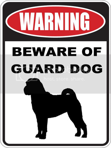 9"X12" WARNING BEWARE OF GUARD DOG   CHINESE SHAR-PEI  dog lover aluminum novelty street sign.