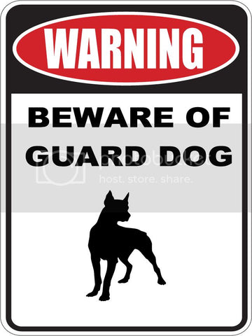 9"X12" WARNING BEWARE OF GUARD DOG   DOBERMAN  dog lover aluminum novelty street sign.