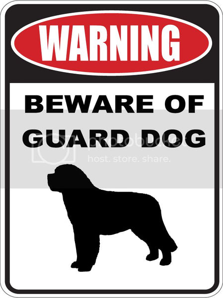 9"X12" WARNING BEWARE OF GUARD DOG   SAINT BERNARD  dog lover aluminum novelty street sign.