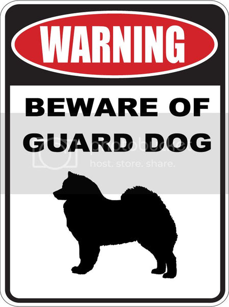 9"X12" WARNING BEWARE OF GUARD DOG   SAMOYED  dog lover aluminum novelty street sign.