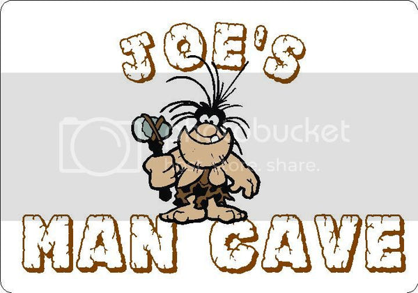 JOE Man Cave 9"x12" Aluminum novelty parking sign wall decor.