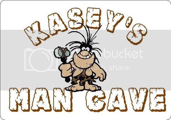 KASEY Man Cave 9"x12" Aluminum novelty parking sign wall decor.