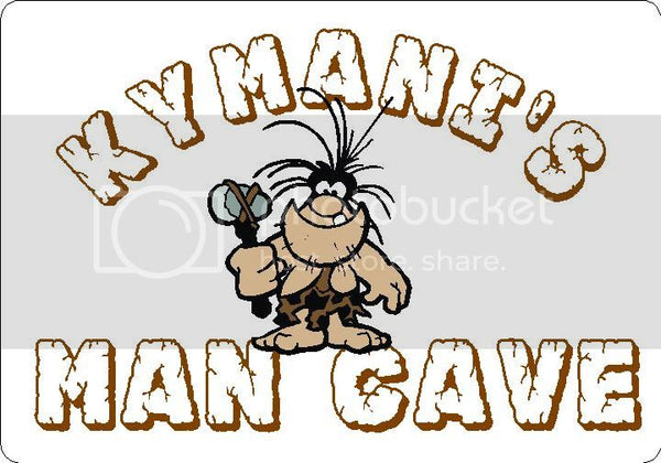 KYMANI Man Cave 9"x12" Aluminum novelty parking sign wall decor.