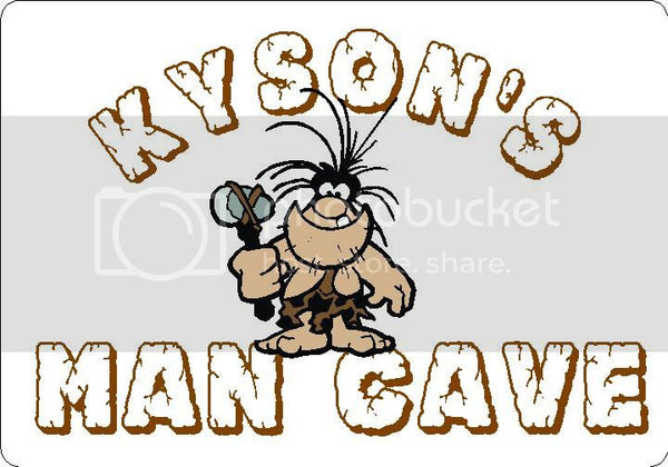 KYSON Man Cave 9"x12" Aluminum novelty parking sign wall decor.