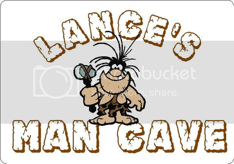 LANCE Man Cave 9"x12" Aluminum novelty parking sign wall decor.