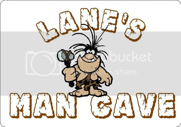 LANE Man Cave 9"x12" Aluminum novelty parking sign wall decor.