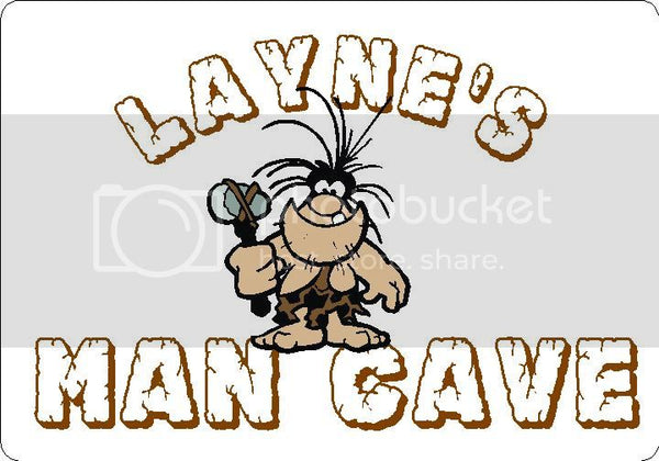 LAYNE Man Cave 9"x12" Aluminum novelty parking sign wall decor.