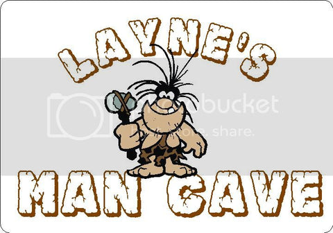 LAYNE Man Cave 9"x12" Aluminum novelty parking sign wall decor.