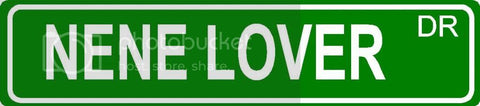 NENE LOVER Green 4" x 18" ALUMINUM animal novelty street sign great for indoor or outdoor long term use.