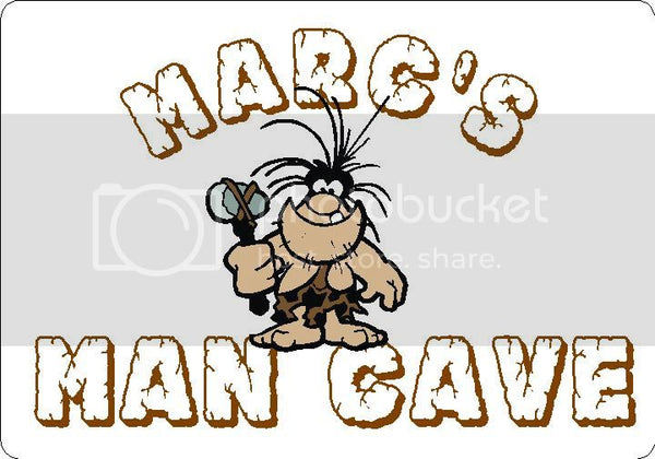 MARC Man Cave 9"x12" Aluminum novelty parking sign wall decor.