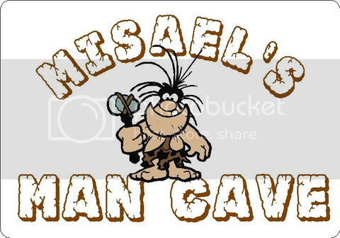 MISAEL Man Cave 9"x12" Aluminum novelty parking sign wall decor.