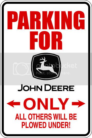 9"x12" Aluminum  farmer tractor parking  funny  parking sign for indoors or outdoors