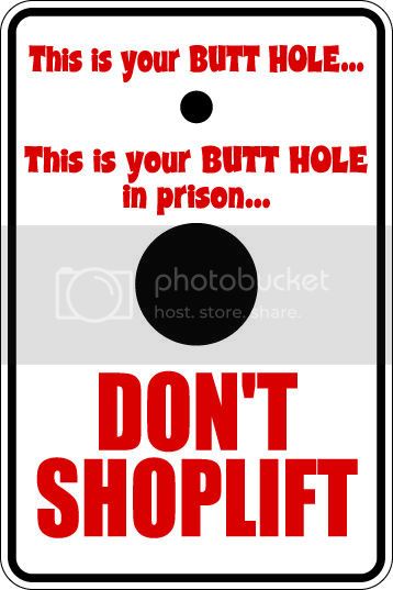 9"x12" Aluminum  do not shoplift warning  funny  parking sign for indoors or outdoors