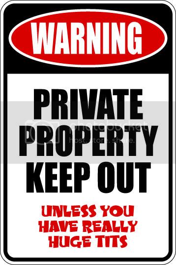 9"x12" Aluminum  private property keep out funny  parking sign for indoors or outdoors