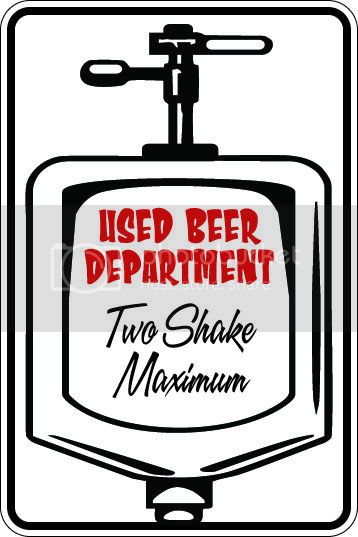 9"x12" Aluminum  used beer department two shake minimum  funny  parking sign for indoors or outdoors