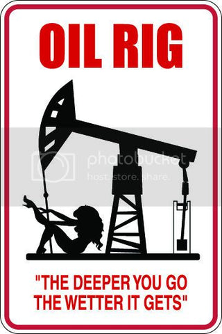 9"x12" Aluminum  oil rig operator funny  parking sign for indoors or outdoors