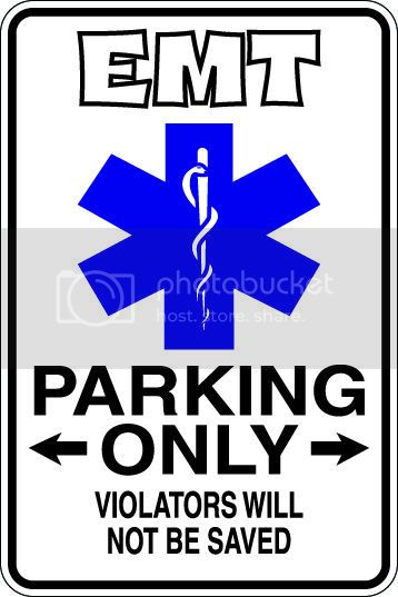 9"x12" Aluminum  EMT funny  parking sign for indoors or outdoors