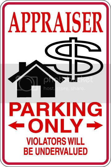 9"x12" Aluminum  appraiser funny  parking sign for indoors or outdoors